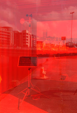 Iñigo Manglano-Ovalle:  Weather station (after Beckett) , 2008; installation shot, Cork Docklands; photo Dara McGrath; courtesy NSF